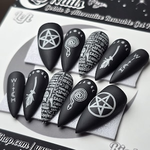 Witchy Press On Nails: Gothic False Nails, Season of the Witch