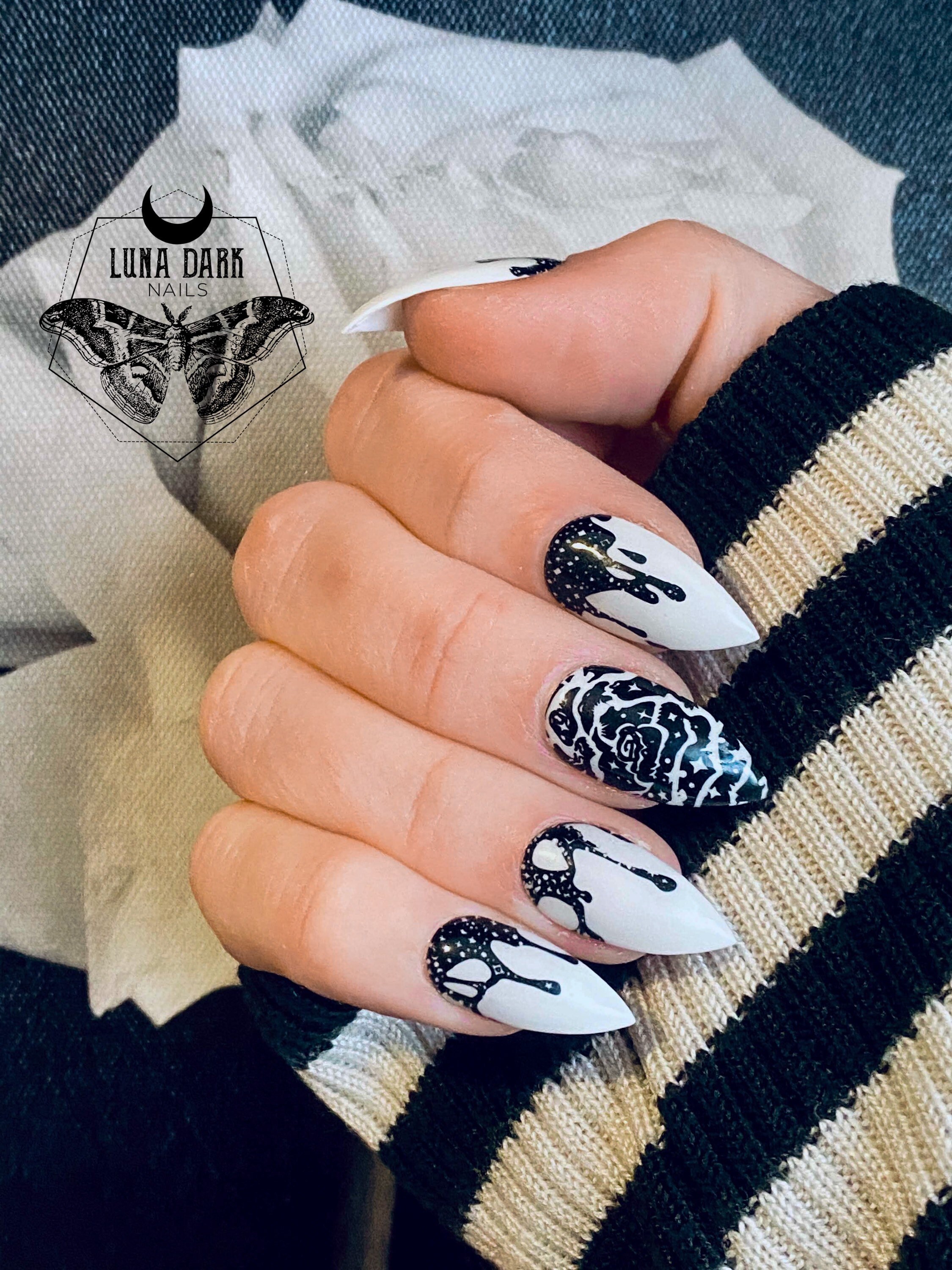 Black Drip Nails ubicaciondepersonas.cdmx.gob.mx