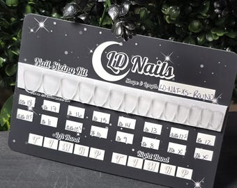 Press On Nail Sizing Kit, Gothic Witchy Press Ons Size Finder