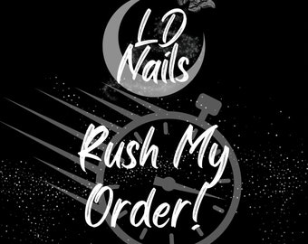 RUSH ORDER, Press On Nails, Witchy Nails, Gothic Press Ons, False Nails, Glue On Nails