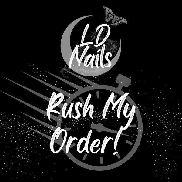 RUSH ORDER, Press On Nails, Witchy Nails, Gothic Press Ons, False Nails, Glue On Nails