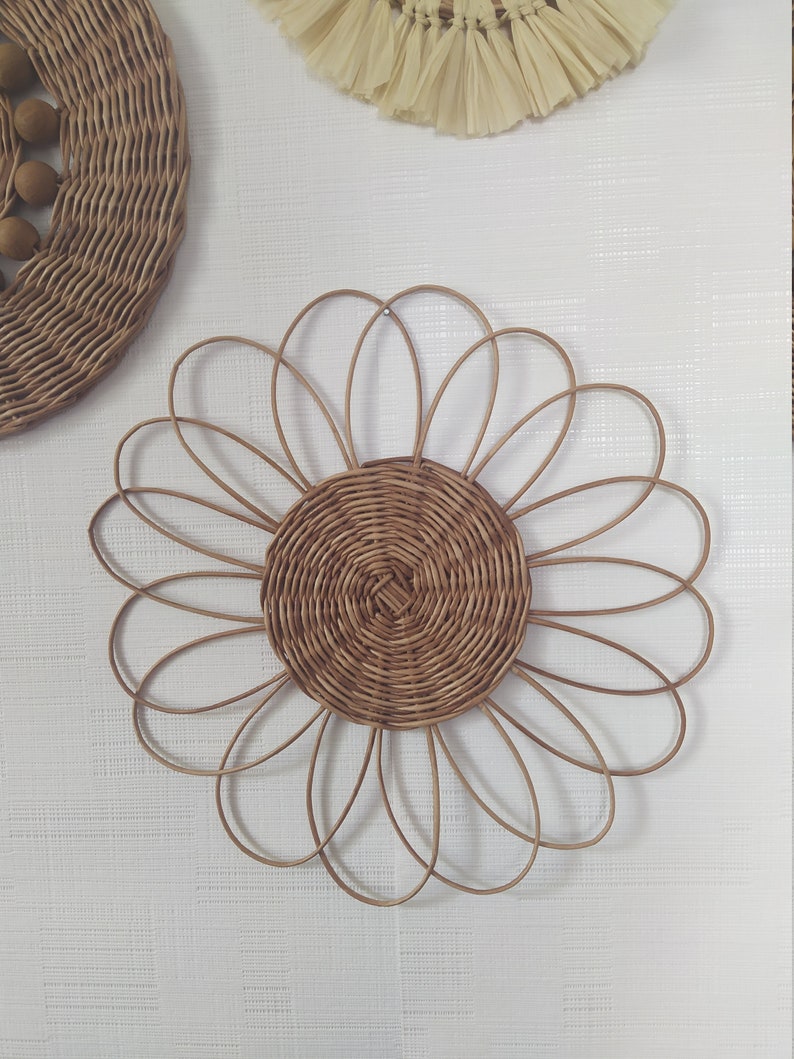 Boho wall plates to choose from Melange wicker plates Boho Etsy