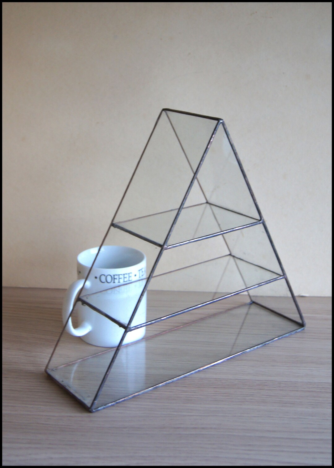 Glass Triangle Display Stand Etsy