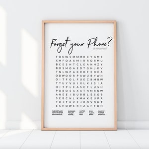 Funny Bathroom Poster, New Bathroom Prints Gift, Fun Toilet Wordsearch, Restroom Activity Printable Wall Art New home print DIGITAL Download