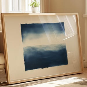 Küsten Wand Kunst Meer Landschaft Malerei Marine Wand Kunst Blau Frühling Sommer Dekor Seelandschaft Kunst Strand Haus Digital Download