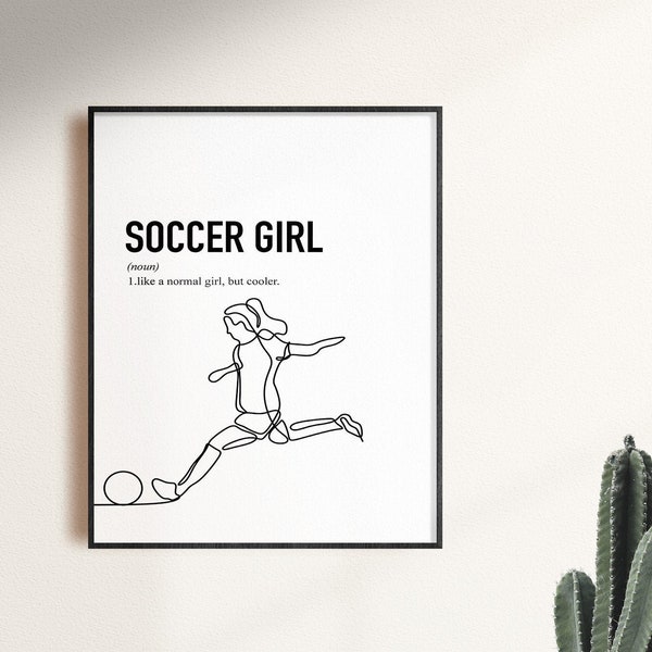 Soccer Prints, Soccer gift for her, Soccer Girl Prints, Soccer Lover Wall Decor, Teen bedroom print, i love Soccer poster, Gifts for girls