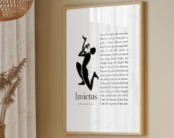 PRINTABLE Invictus Typography Print, Inspirational Poster, Student Wall ...
