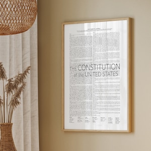 United States Constitution Print, US Constitution Poster, We the people, Constitution print, Patriotic Wall Decor, printable wall art