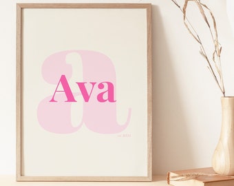 Nursery Name Sign, Personalised Baby Gift, Nursery decor, Nursery art, Baby shower gift, baby girl gift, baby name sign, personalised gift