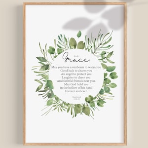 Irish Baby Blessing Boy Baby shower gift from Ireland Baptism wall print Christening art New baby Personalised gift Custom Nursery Decor