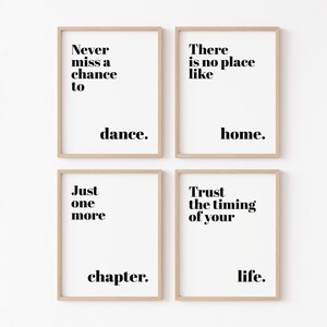 Motivierende Zitate 4er Set Poster Bundle, inspirierende Wohnheim Dekoration, inspirierende druckbare Wandkunst, Teenager Mädchen Schlafzimmer, spirituelles Büro