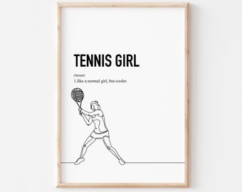 Impression de définition de tennis, Cadeau de tennis, Cadeaux d’amoureux de tennis, Cadeau de joueur de tennis, Équipe de tennis, Cadeau d’entraîneur de tennis, Art mural imprimable