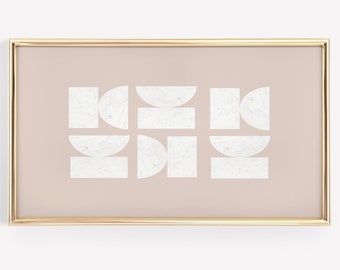 Arte moderno y moderno para TV con marco SamsungArte abstracto de mediados de siglo para TV 4kDecoración contemporáneaProtector de pantalla minimalista geométrico Descargable para TV