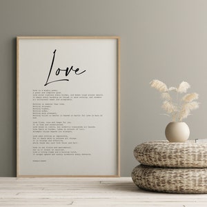 Love Poem Wedding Gift Valentines Wall Art Quotes about Love Soulmate Gift for Girlfriend Wife Gift from Husband New Couple Presents Digital