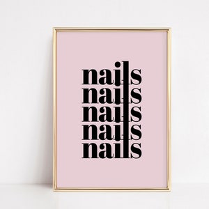 Set of 3 Nail Salon Decor, Nail Tech Gift, Nail Room Wall Art