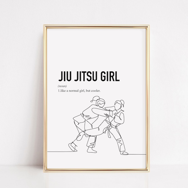 JIU JITSU Poster, Jiu Jitsu Gifts, Gift for Jiu Jitsu Team Jiu Jitsu Wall Art for Girls, Teen room decor teenage girl printable art DIGITAL