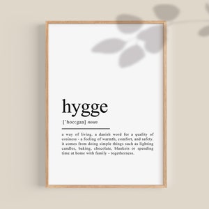 Hygge Print, Hygge Poster, Hygge Definition Print, Hygge Wall Decor, Hygge Wall Art, Scandinavian Print, Printable