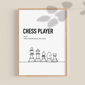 Chess Decor, Chess Poster, Chess Print, Chess Art, Chess Gift, Chess Lover gifts, Gift for Chess Player, Chess Printable image 1
