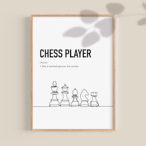 Chess Decor, Chess Poster, Chess Print, Chess Art, Chess Gift, Chess Lover gifts, Gift for Chess Player, Chess Printable