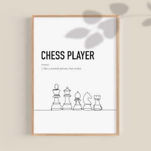 Chess Decor, Chess Poster, Chess Print, Chess Art, Chess Gift, Chess Lover gifts, Gift for Chess Player, Chess Printable image 1