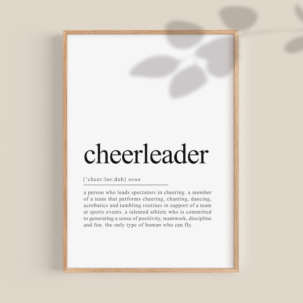 Cheerleader Gifts Cheer Girl Poster Cheerleading gifts for girls Teenage Girls Room Decor Cheer Squad Wall Prints DIGITAL Art DOWNLOADS