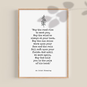 Irish blessing Sign Religious Irish home blessing Irish Wedding Printable wall art Gift from Ireland New House Prints Digital Download