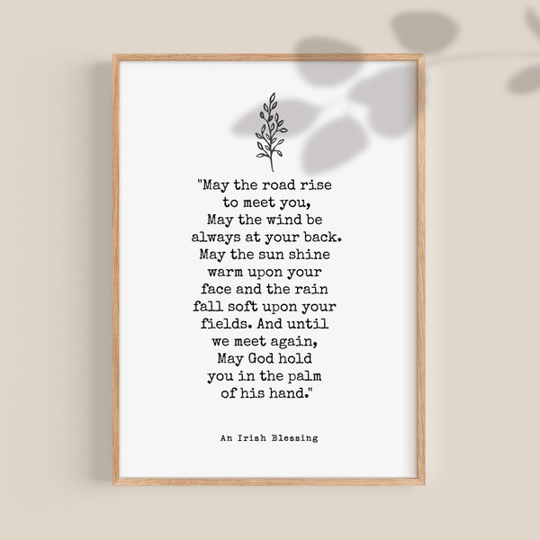 Irish blessing sign, Irish home blessing, Irish blessing print, Irish blessing printable, Irish house blessing, Irish gifts