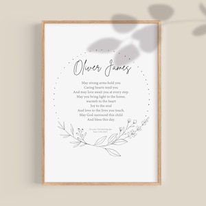 Irish Baby Blessing Ireland Nursery Gifts, Baby shower gift, Baptism wall decor, Christening art New baby Personalised gift Custom Printable