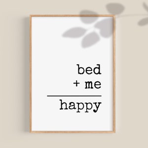 Funny Bedroom Prints | Bedside wall decor, Father&#39;s Day gift, Over the bed sign I love my bed poster Teenage room Printable Digital Download