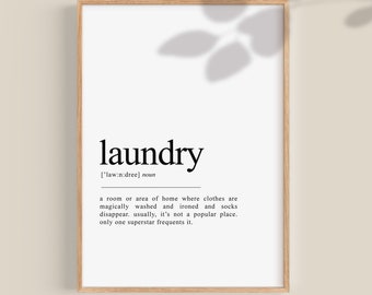 Laundry Definition, dictionary art, Laundry Print, Laundry room sign, Laundry room decor, printable, funny wall decor