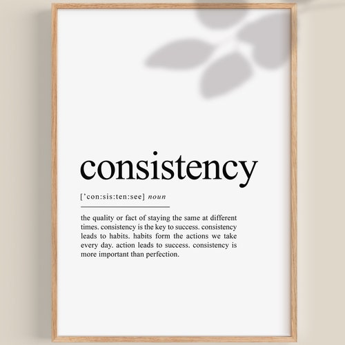 Consistency Definition Prints Office Poster Office Wall - Etsy UK