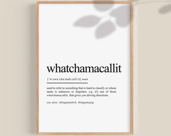 Whatchamacallit | Funny Irish Gifts | Ireland Digital Print, Ireland poster, Irish wall art, gifts for women printable art