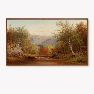 Samsung Frame TV Art Autumn Landscape Oil Painting | Vintage Rustic Country Artwork | Antique Farmhouse Decor | Digital TV Art | 4k Download