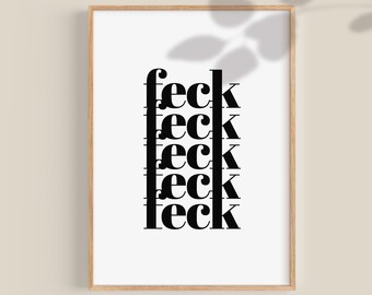 Irische Geschenke, Feck Definition Druck, irisches Geschenk, Irland Geschenke, Irland Druck, irische Wohnkultur, lustige irische Geschenke, druckbare Wandkunst