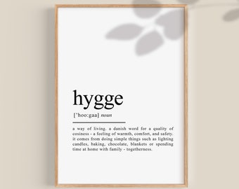 Hygge Print, Hygge Poster, Hygge Definition Print, Hygge Wall Decor, Hygge Wall Art, Scandinavian Print, Printable