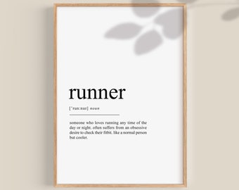 Runner Definition, Runner Gift, Marathon Runner gifts, Running poster, Athletics Art, Gift for Athletes, Running Lovers gift, Printable