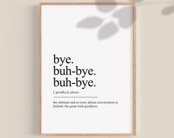 Lustige irische Geschenke für Frauen | Irland Print, Irish Wörterbuch Definition, Zitate Sprüche, Irish Slang druckbare Wandkunst | DIGITALER DOWNLOAD