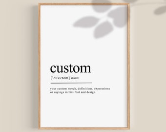 Custom Definition Print