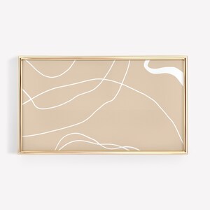 Samsung Frame TV Line Art | Neutral Abstract Modern Minimalist | Beige Prints Downloadable TV Art | The Frame TV Digital Download