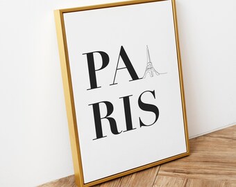 Paris Wall Art, Paris Poster, Travel Poster, Paris Print, Paris Gift, Paris Printable art, wall decor, travel decor, DIGITAL PRINTS