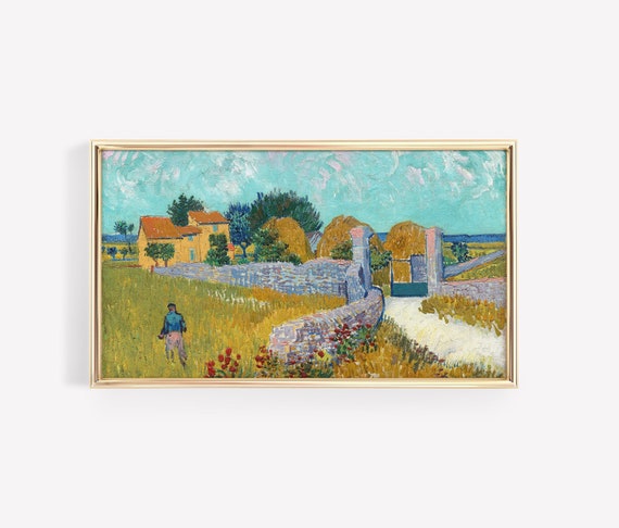 Samsung Frame TV Van Gogh | Vintage Landscape Oil Painting
