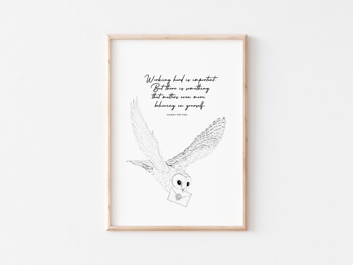 Harry Potter Wall Art Set of 3 Quotes Harry Potter Bundle Etsy