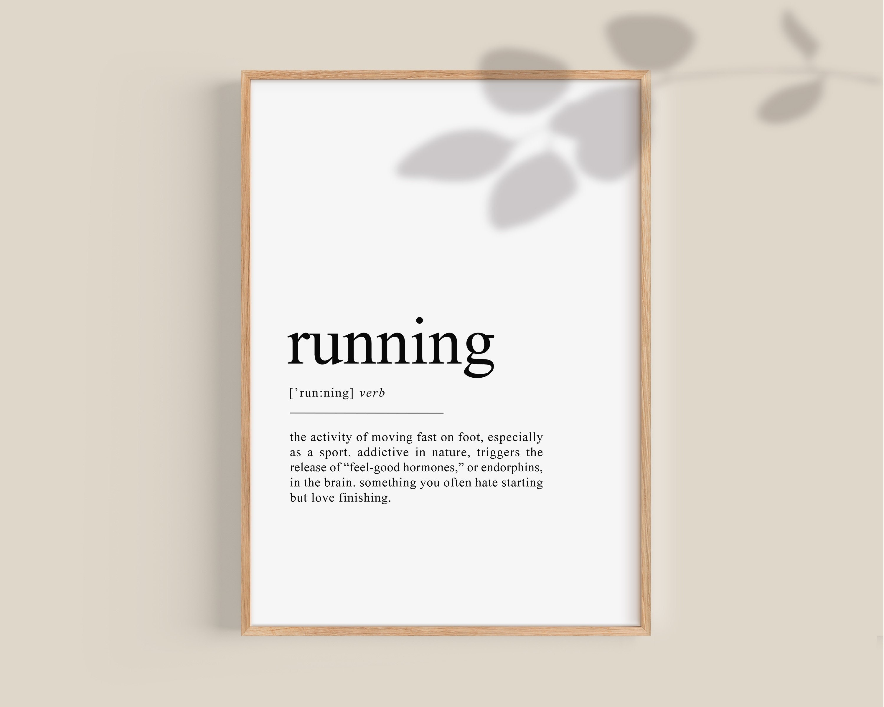 Running Definition Runner Gift Marathon Runner Gifts Etsy