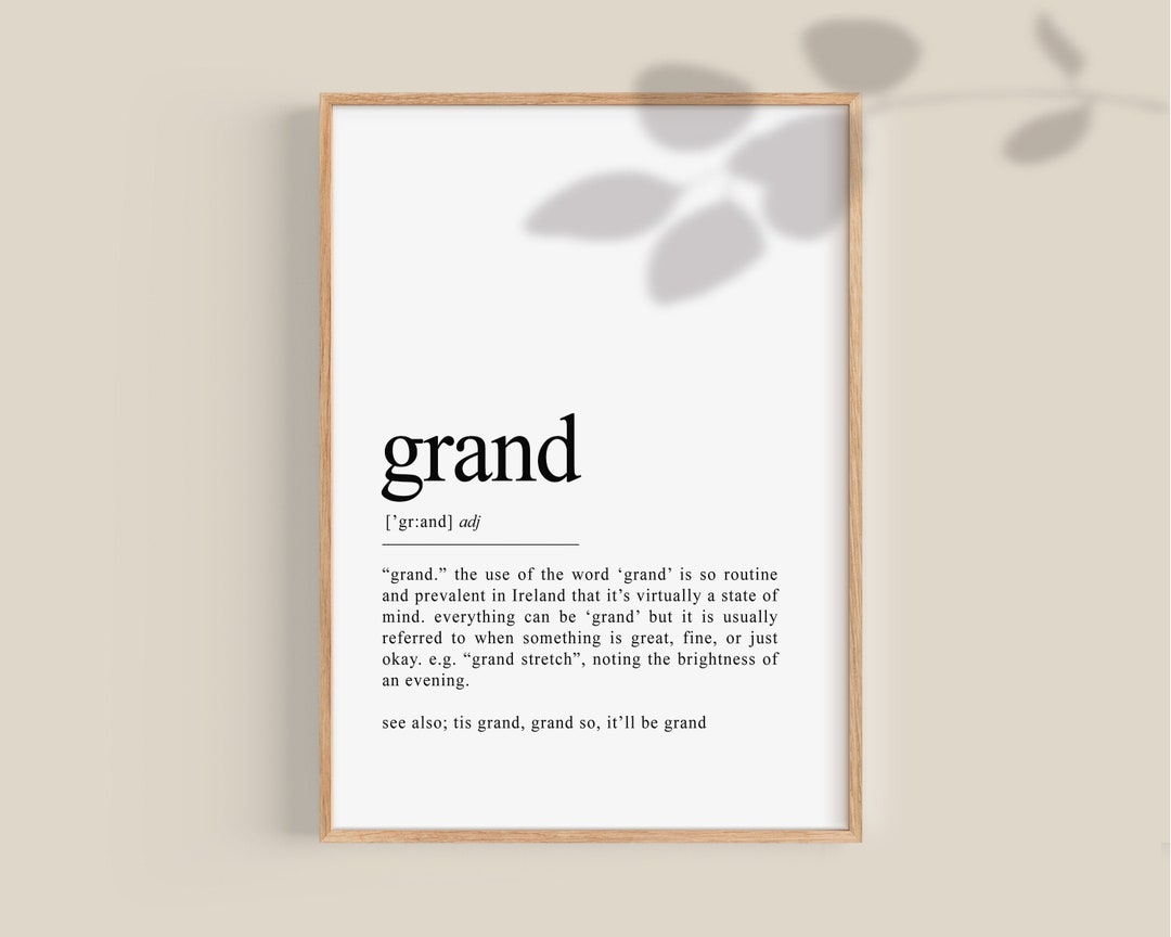 Funny Irish Sayings, Grand Print, Irish Wall Art, Irish Gift, Irish ...