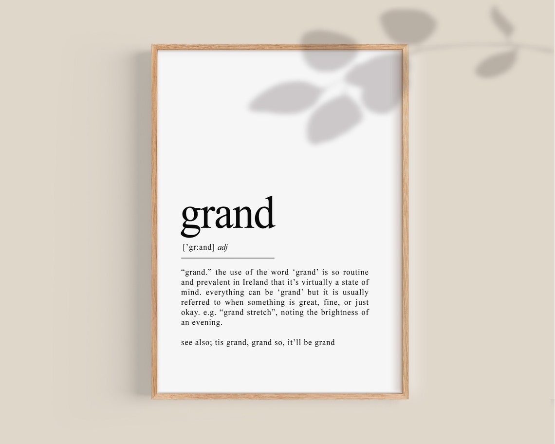 Irish wall art Irish print gift funny Irish saying grand wall Etsy