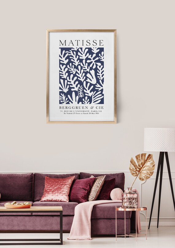 Matisse Print, Matisse Poster, Matisse Wall Art, Matisse Prints, Matisse Art Print, Henri Matisse, navy printable wall art