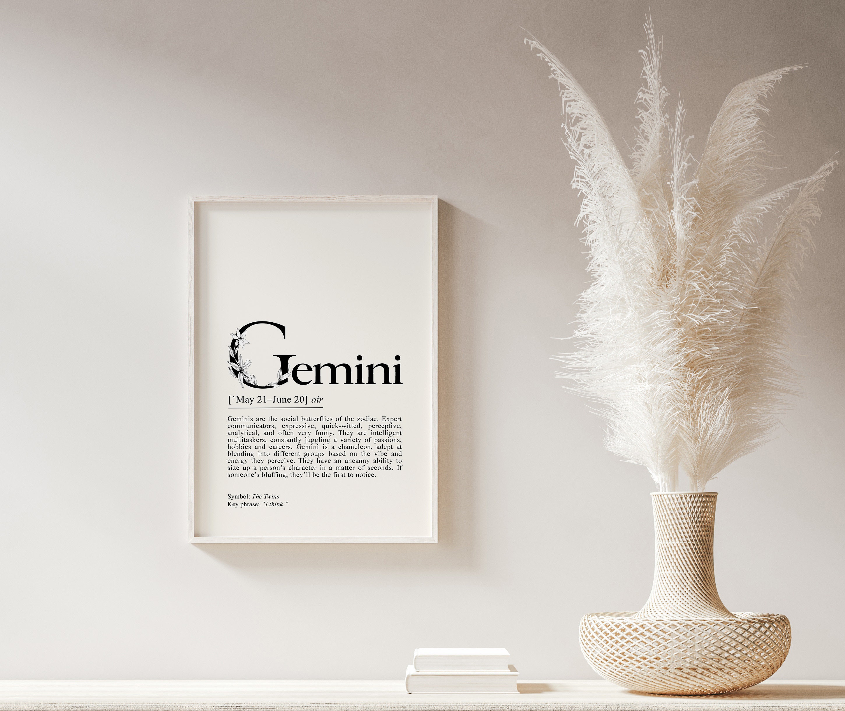 Gemini Definition Print, Zodiac Wall Art (digital Download) - Etsy