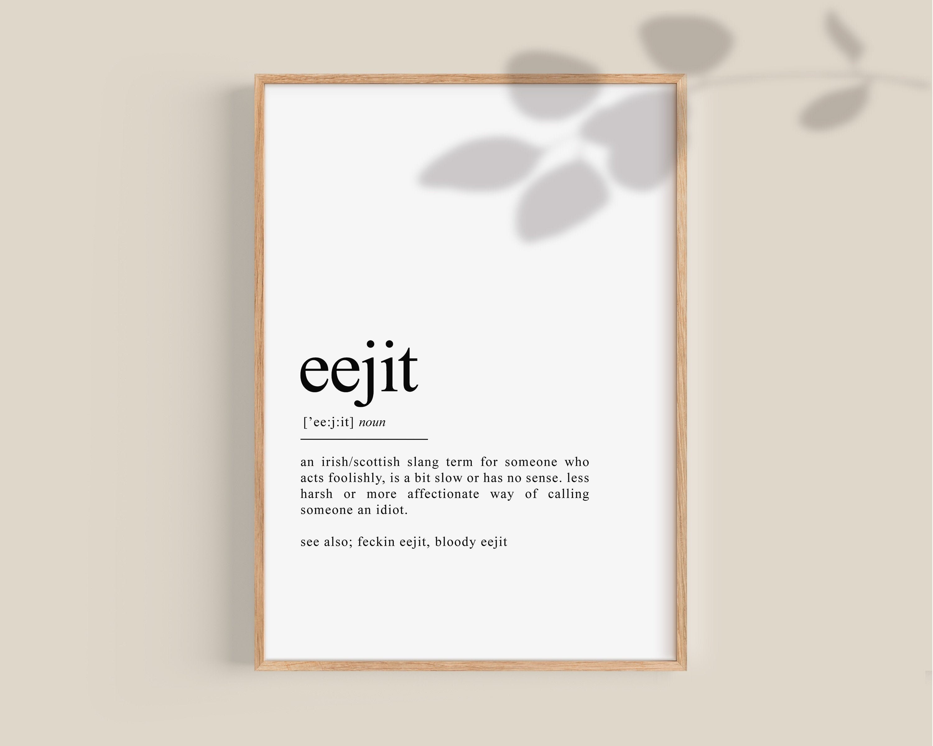Eejit Funny Irish Wall Art Funny Irish Sayings Eejit Wall - Etsy Eejit Funny Irish Wall Art Funny Irish Sayings Eejit Wall - Etsy