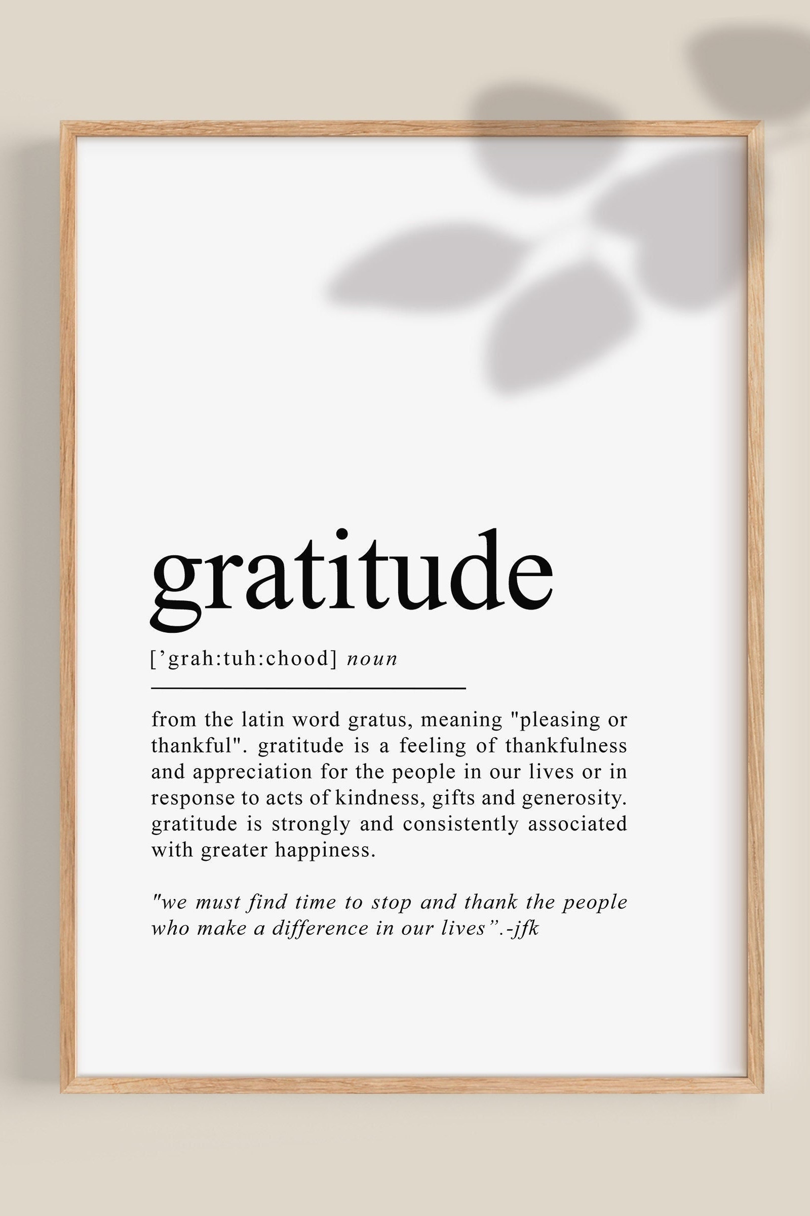 Gratitude Definition Print, Gratitude Printable Grateful Wall Art, Thankful  for You, Manifestation Spiritual Art Digital Download 