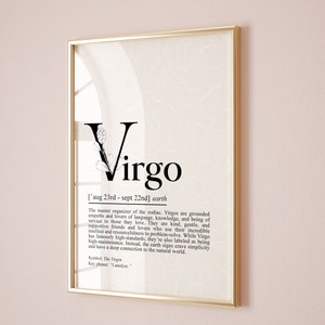 Virgo Poster, Virgo Gift, Virgo art, Zodiac Gifts, Virgo Birthday Gift, Astrology gifts,Zodiac Sign, printable art